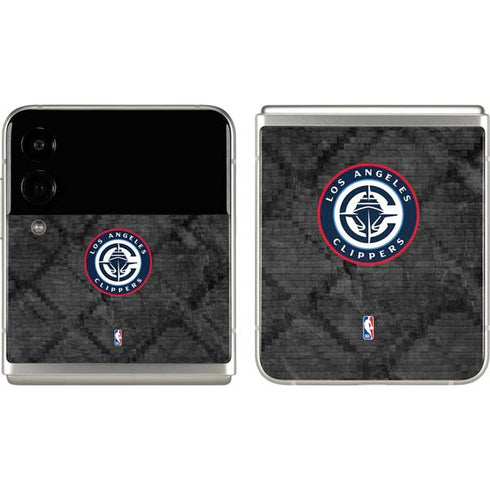 NBA Los Angeles Clippers Black Rust Galaxy Z Flip3 5G Skin