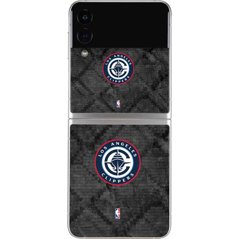 NBA Los Angeles Clippers Black Rust Galaxy Z Flip3 5G Skin