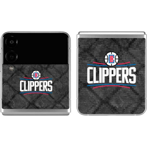 NBA Los Angeles Clippers Black Rust Galaxy Z Flip4 5G Skin