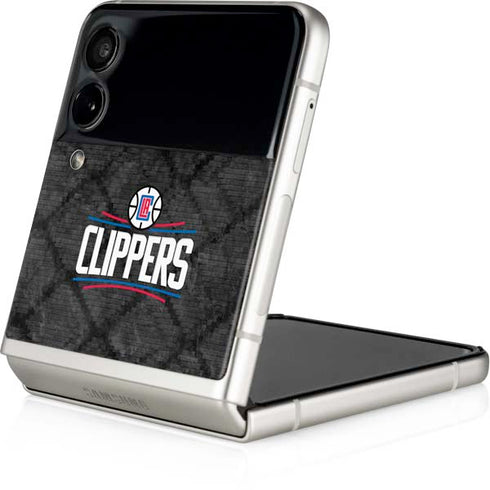 NBA Los Angeles Clippers Black Rust Galaxy Z Flip4 5G Skin