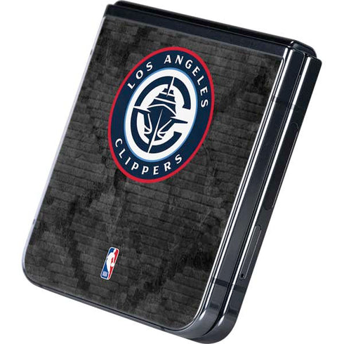 NBA Los Angeles Clippers Black Rust Galaxy Z Flip5 5G Skin