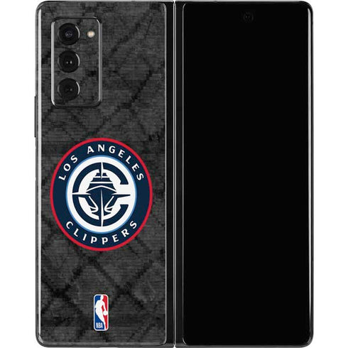 NBA Los Angeles Clippers Black Rust Galaxy Z Fold2 5G Skin