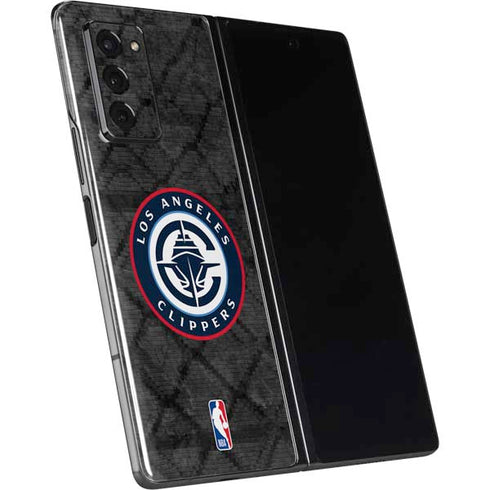 NBA Los Angeles Clippers Black Rust Galaxy Z Fold2 5G Skin