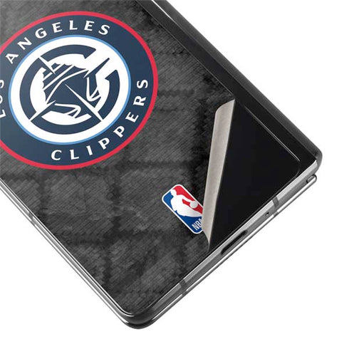 NBA Los Angeles Clippers Black Rust Galaxy Z Fold2 5G Skin