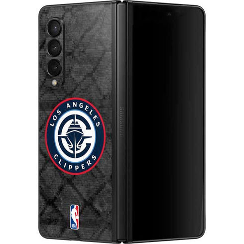 NBA Los Angeles Clippers Black Rust Galaxy Z Fold3 5G Skin