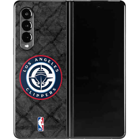 NBA Los Angeles Clippers Black Rust Galaxy Z Fold3 5G Skin