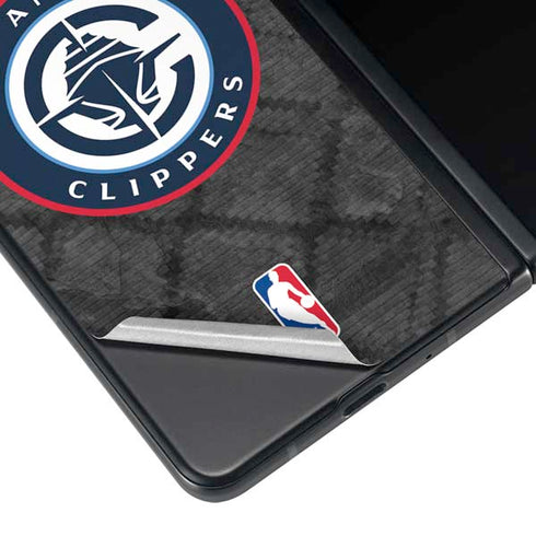 NBA Los Angeles Clippers Black Rust Galaxy Z Fold3 5G Skin
