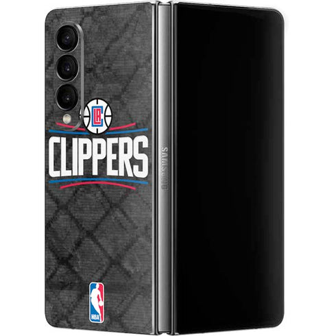 NBA Los Angeles Clippers Black Rust Galaxy Z Fold4 5G Skin