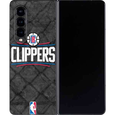 NBA Los Angeles Clippers Black Rust Galaxy Z Fold4 5G Skin