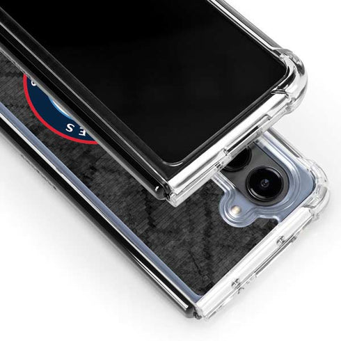 NBA Los Angeles Clippers Black Rust Galaxy Z Fold5 5G Clear Case