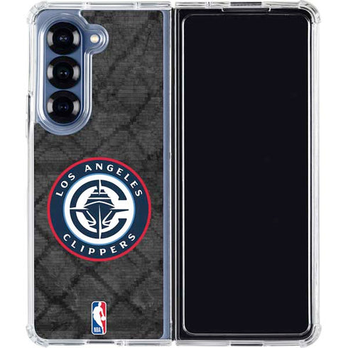 NBA Los Angeles Clippers Black Rust Galaxy Z Fold7 Clear Case