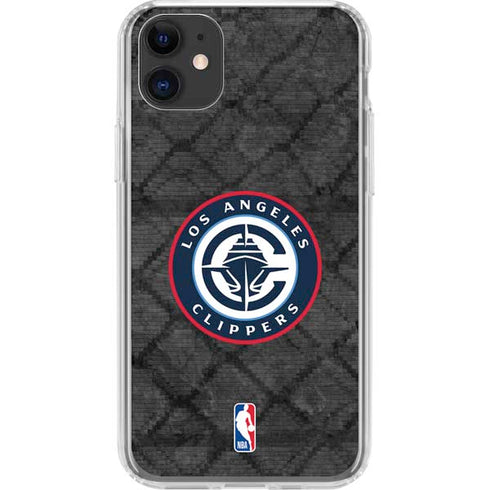 NBA Los Angeles Clippers Black Rust iPhone 11 Clear Case