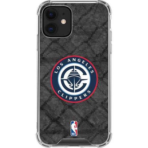 NBA Los Angeles Clippers Black Rust iPhone 12 Clear Case
