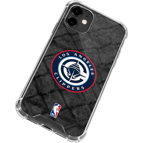 NBA Los Angeles Clippers Black Rust iPhone 12 Clear Case