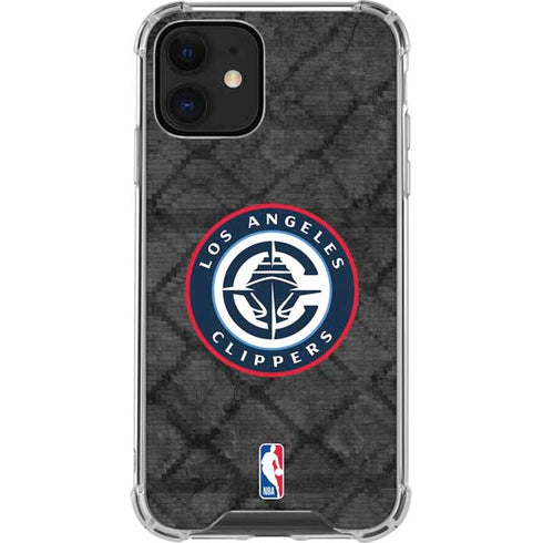 NBA Los Angeles Clippers Black Rust iPhone 12 Mini Clear Case