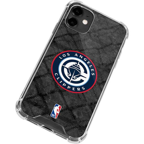 NBA Los Angeles Clippers Black Rust iPhone 12 Mini Clear Case