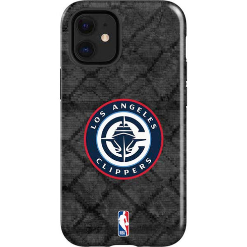 NBA Los Angeles Clippers Black Rust iPhone 12 Mini Impact Case