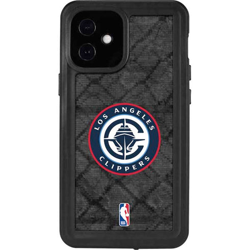 NBA Los Angeles Clippers Black Rust iPhone 12 Mini Waterproof Case