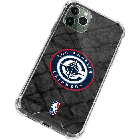 NBA Los Angeles Clippers Black Rust iPhone 12 Pro Clear Case