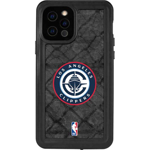 NBA Los Angeles Clippers Black Rust iPhone 12 Pro Waterproof Case