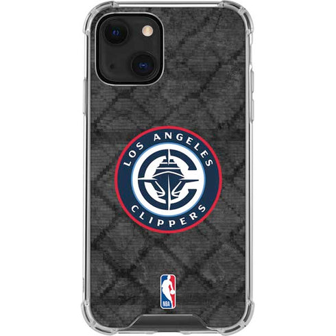 NBA Los Angeles Clippers Black Rust iPhone 13 Clear Case