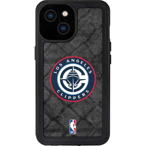 NBA Los Angeles Clippers Black Rust iPhone 13 Mini Waterproof Case