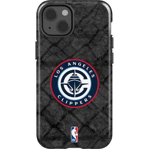 NBA Los Angeles Clippers Black Rust iPhone 14 Impact Case