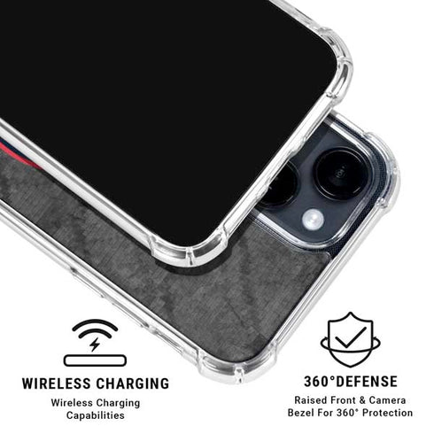 NBA Los Angeles Clippers Black Rust iPhone 14 Plus Clear Case