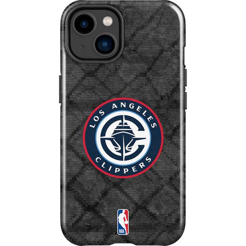 NBA Los Angeles Clippers Black Rust iPhone 14 Plus Impact Case