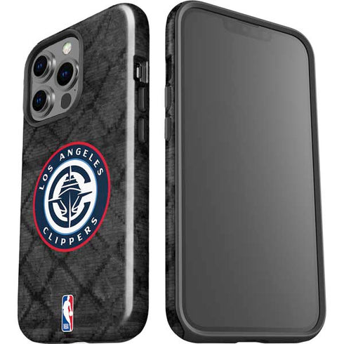 NBA Los Angeles Clippers Black Rust iPhone 14 Pro Impact Case