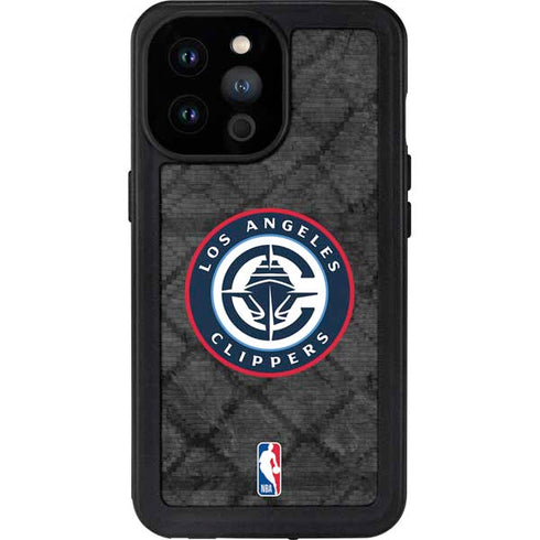 NBA Los Angeles Clippers Black Rust iPhone 14 Pro Max Waterproof Case