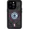 NBA Los Angeles Clippers Black Rust iPhone 14 Pro Waterproof Case
