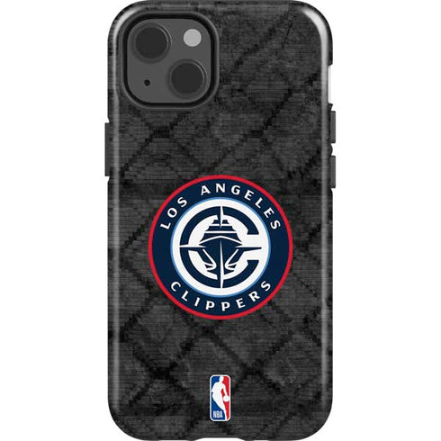 NBA Los Angeles Clippers Black Rust iPhone 15 Plus Impact Case