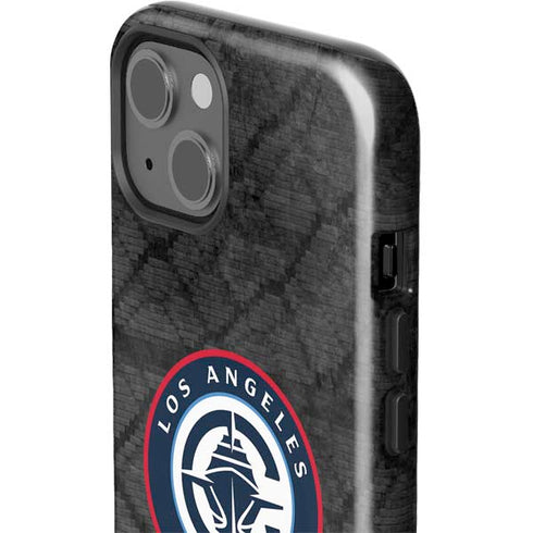 NBA Los Angeles Clippers Black Rust iPhone 15 Plus Impact Case