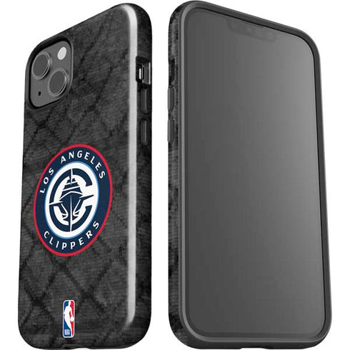 NBA Los Angeles Clippers Black Rust iPhone 15 Plus Impact Case