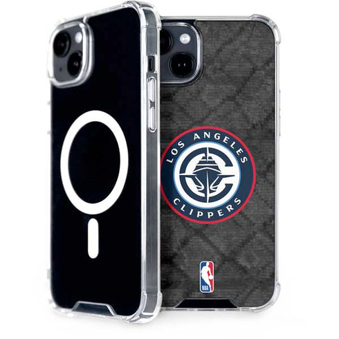 NBA Los Angeles Clippers Black Rust iPhone 15 Plus MagSafe Case