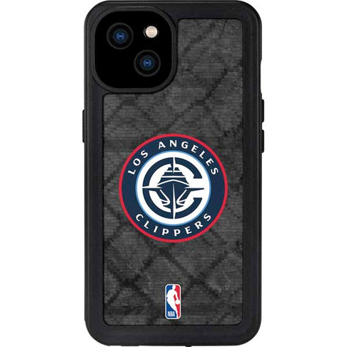 NBA Los Angeles Clippers Black Rust iPhone 15 Plus Waterproof Case