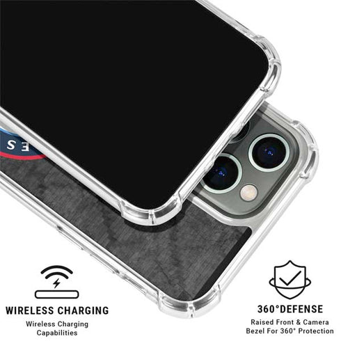 NBA Los Angeles Clippers Black Rust iPhone 15 Pro Clear Case