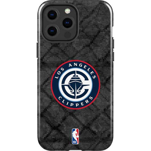 NBA Los Angeles Clippers Black Rust iPhone 15 Pro Max Impact Case