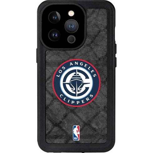 NBA Los Angeles Clippers Black Rust iPhone 15 Pro Waterproof Case