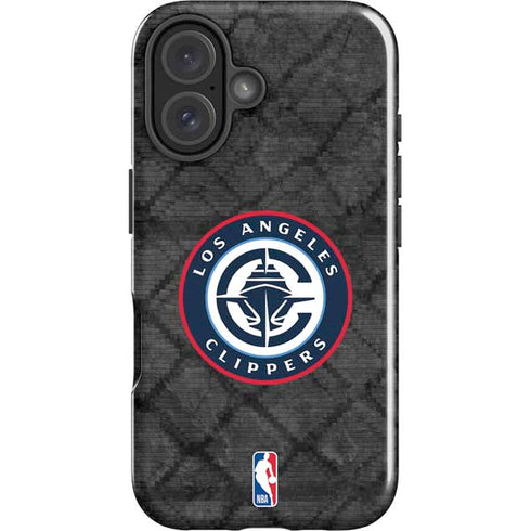 NBA Los Angeles Clippers Black Rust iPhone 16 Impact Case