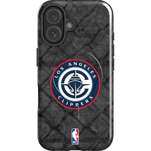 NBA Los Angeles Clippers Black Rust iPhone 16 Magsafe Impact Case