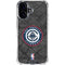 NBA Los Angeles Clippers Black Rust iPhone 16 Plus Clear Case