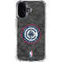 NBA Los Angeles Clippers Black Rust iPhone 16 Plus Clear Case