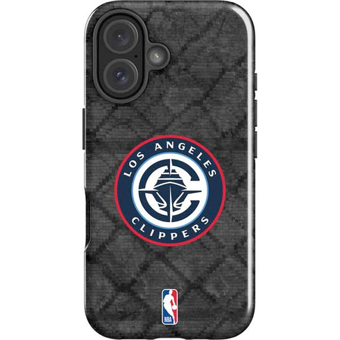 NBA Los Angeles Clippers Black Rust iPhone 16 Plus Impact Case