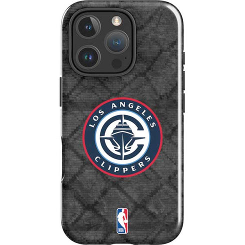 NBA Los Angeles Clippers Black Rust iPhone 16 Pro Impact Case