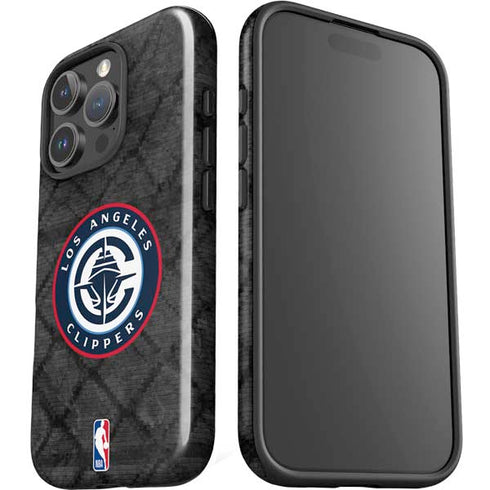 NBA Los Angeles Clippers Black Rust iPhone 16 Pro Impact Case