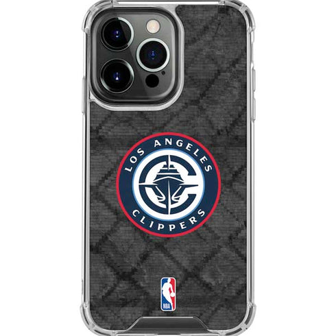 NBA Los Angeles Clippers Black Rust iPhone 16 Pro Max Clear Case