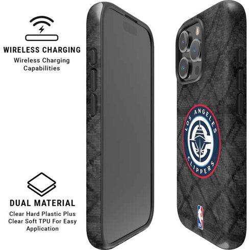 NBA Los Angeles Clippers Black Rust iPhone 16 Pro Max Magsafe Impact Case