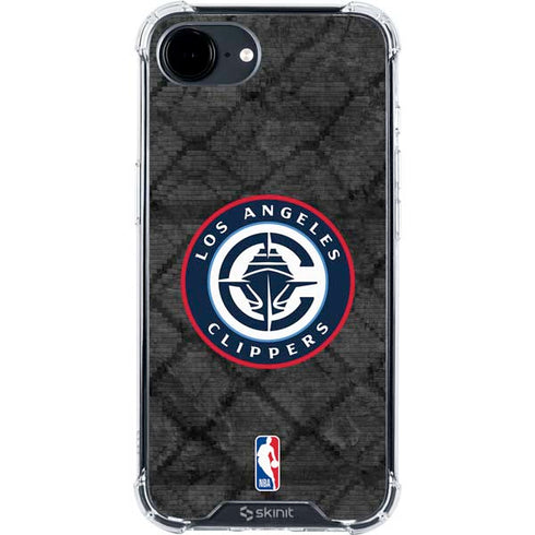 NBA Los Angeles Clippers Black Rust iPhone 16e Clear Case